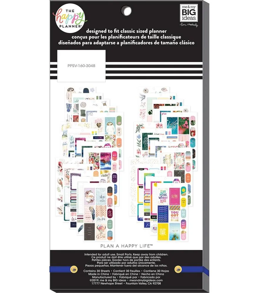 Happy Planner Color Story 4 stickers Classic 486 value pack couleur