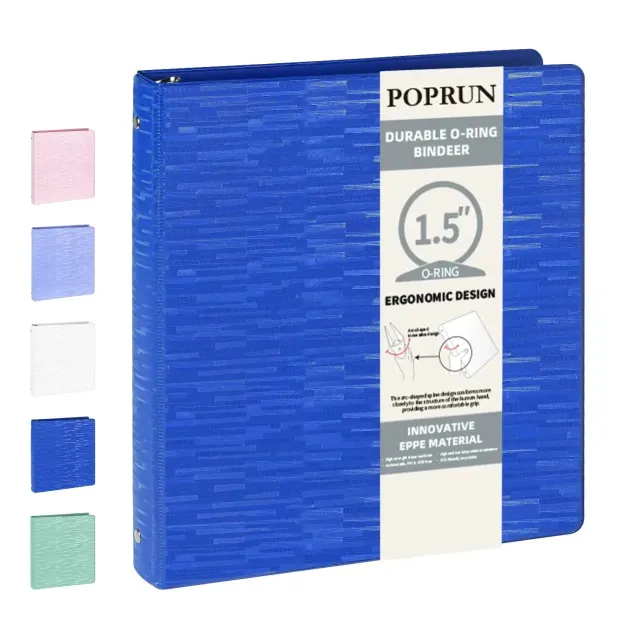 Poprun EPPE EP001MO15-P1 classeur 3 anneaux 1,5 pouce recyclable