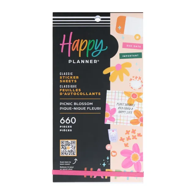 Happy Planner Picnic Blossom stickers 30 feuilles floral