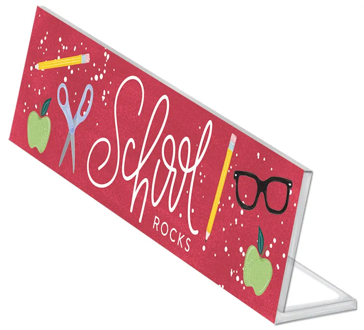 Happy Planner School Rocks plaque bureau déco école