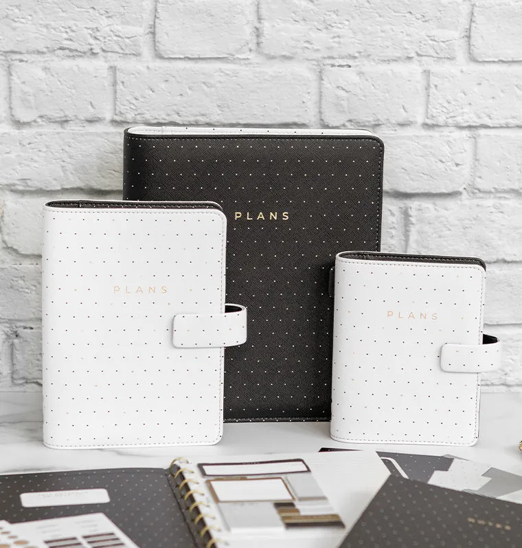 Filofax Moonlight organiseur A5 noir détails dorés