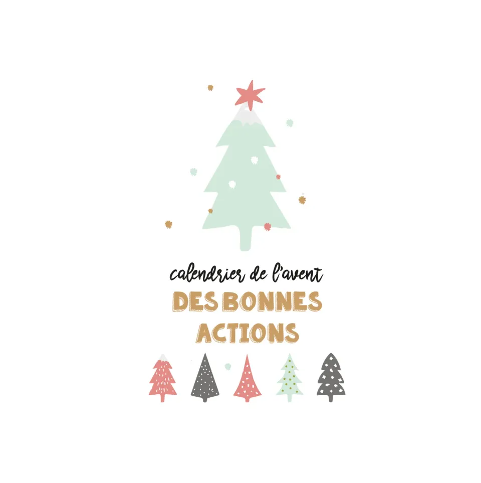 Les Belles Combines Calendrier Avent bonnes actions à imprimer 25 cartes