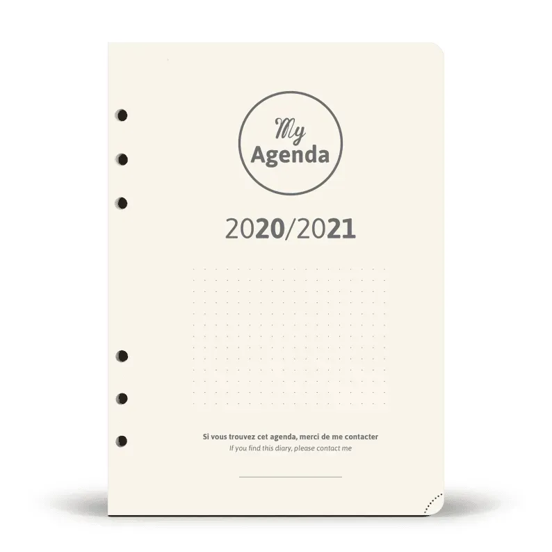 My365 My Agenda 2020-2021 recharge semainier A5 6 anneaux
