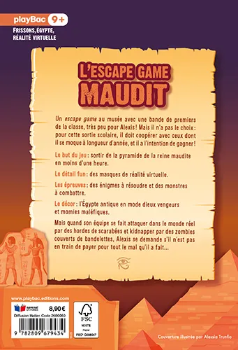 Frigobloc L’escape game maudit roman frisson 8-12 ans