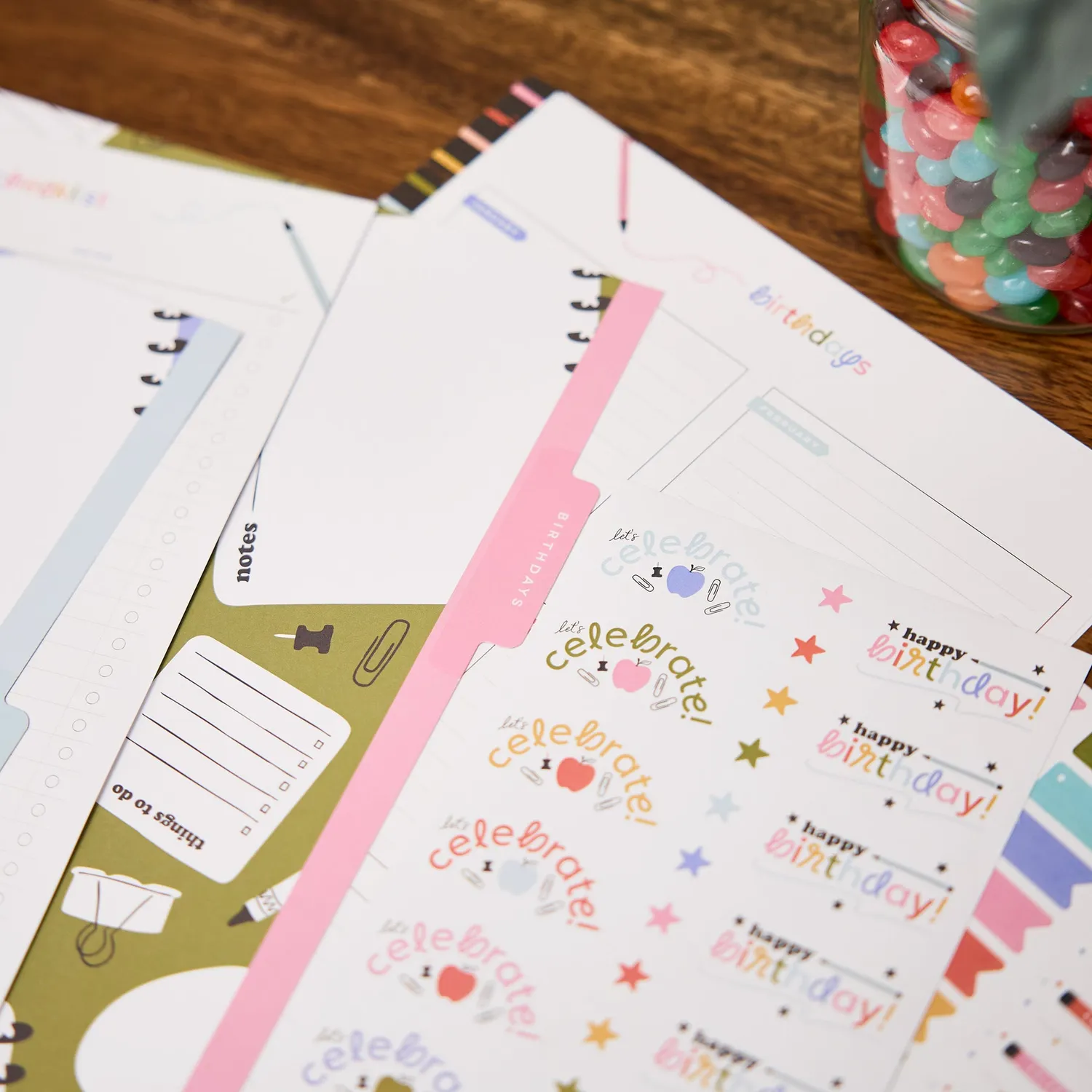 Happy Planner School Doodles Big accessoires teacher anniversaire