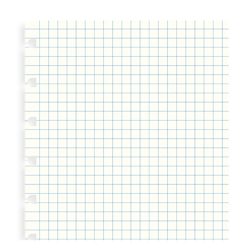 Filofax Notebook recharge A5 feuilles à carreaux