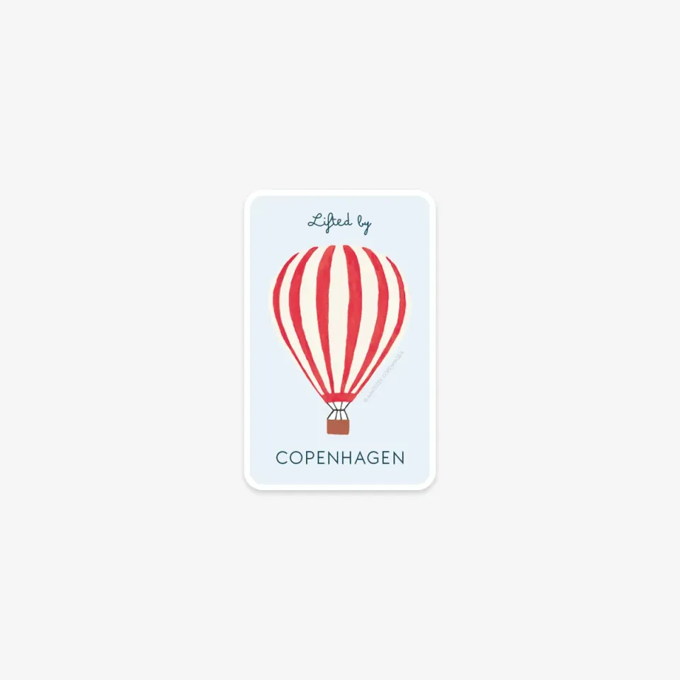 Kartotek Hot Air Balloon sticker vinyle montgolfière mat