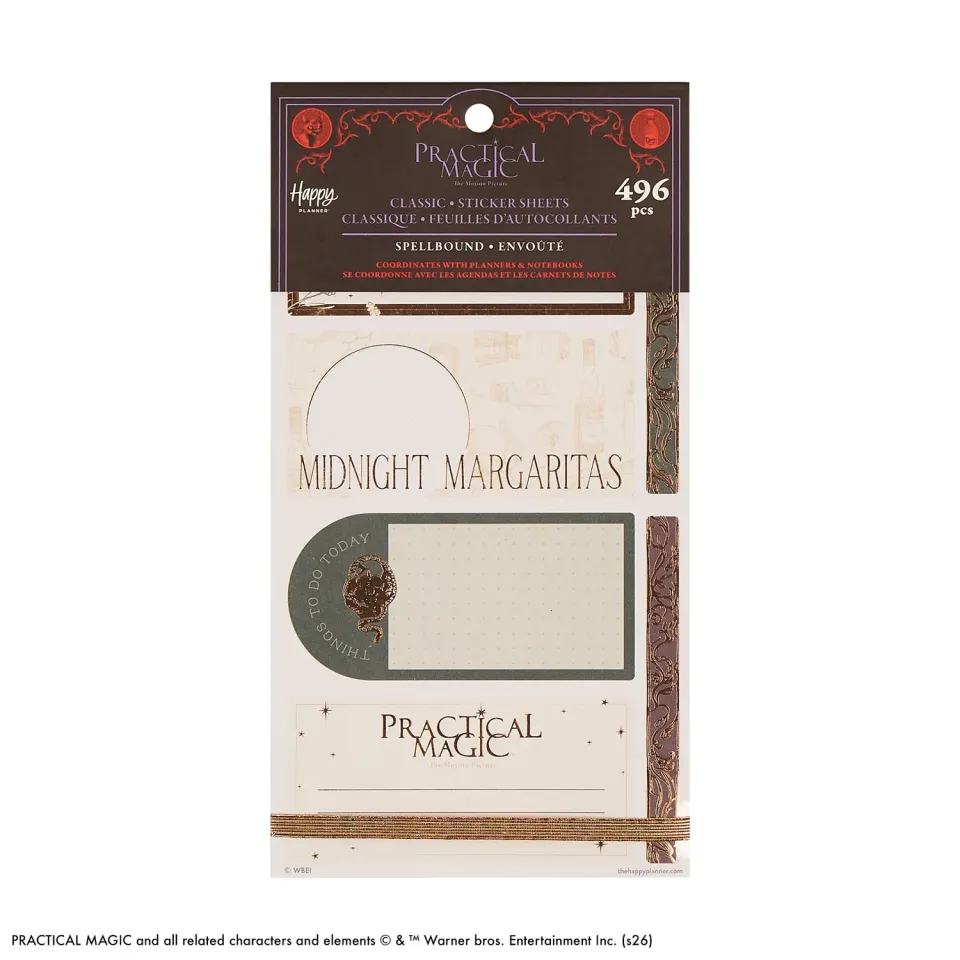 Happy Planner Practical Magic livre stickers céleste