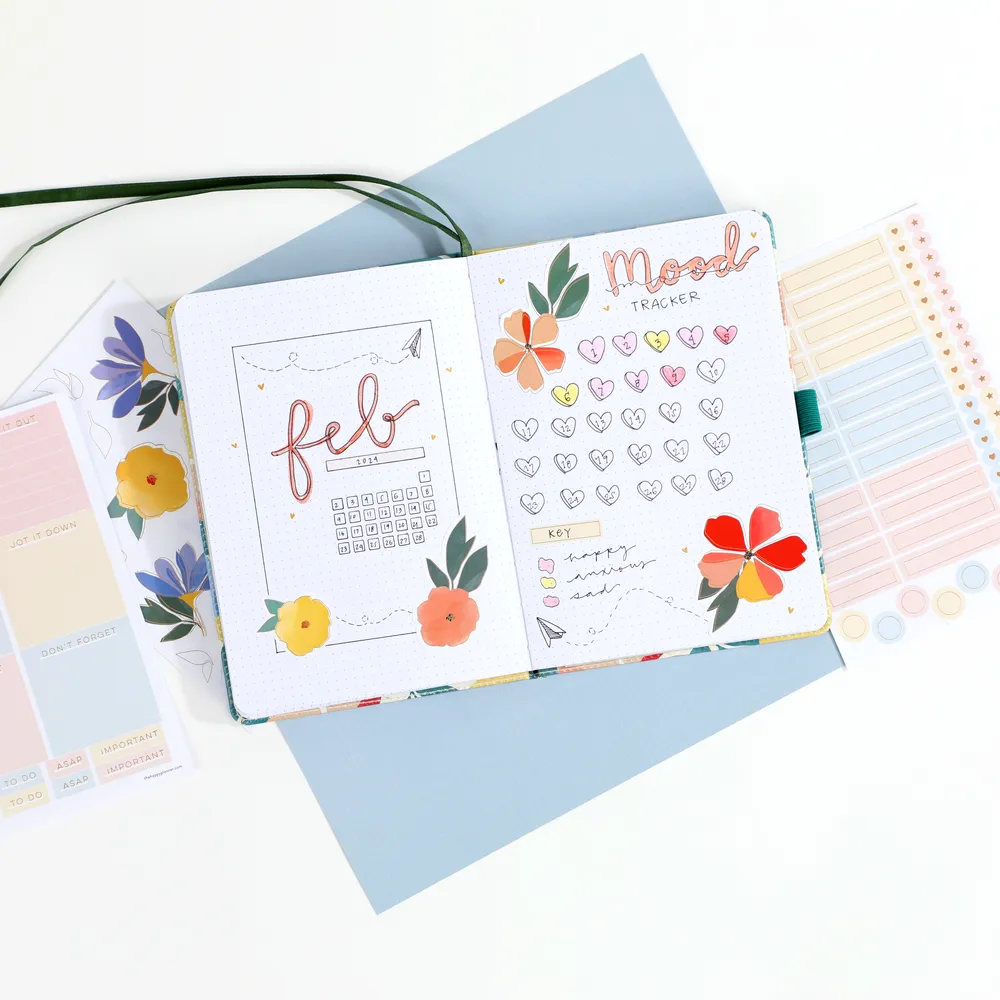 Happy Planner Muted Meadow journal pointillé 80 feuilles 160g