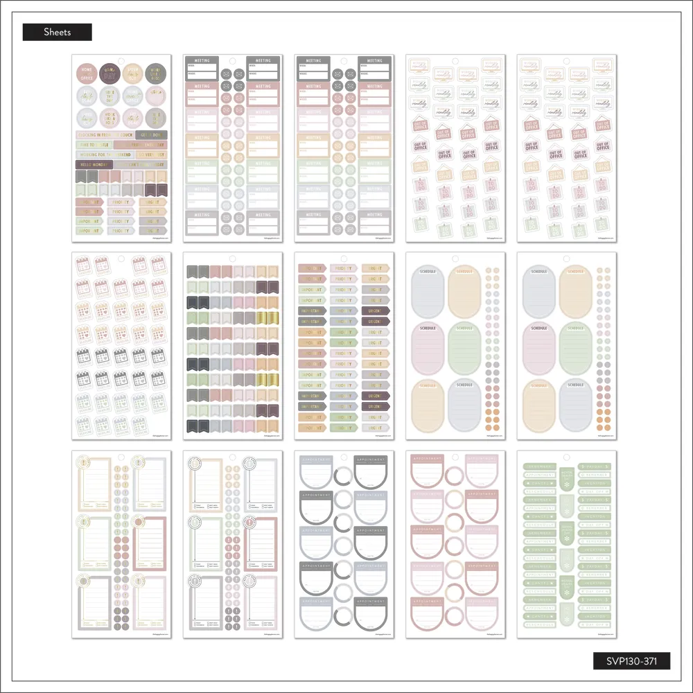 Happy Planner Working Days stickers bureau 1579