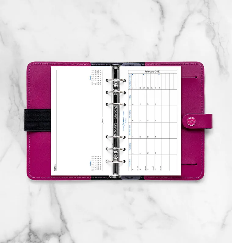 Filofax Classic recharge mensuelle 2027 Personal notes