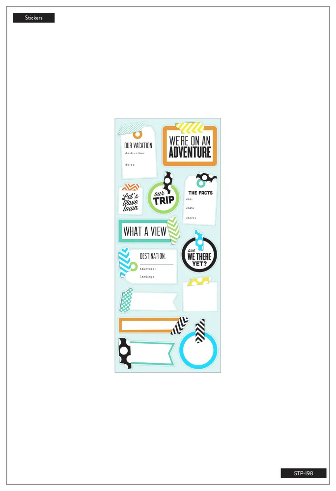 Happy Planner On the Road stickers voyage grande planche