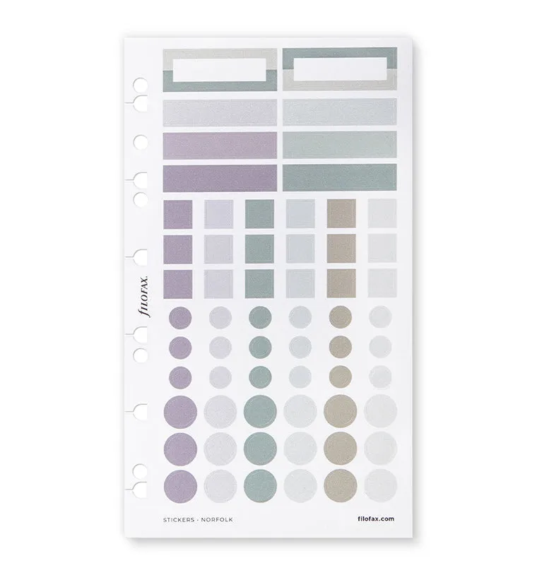 Filofax Norfolk autocollants 387 stickers repositionnables
