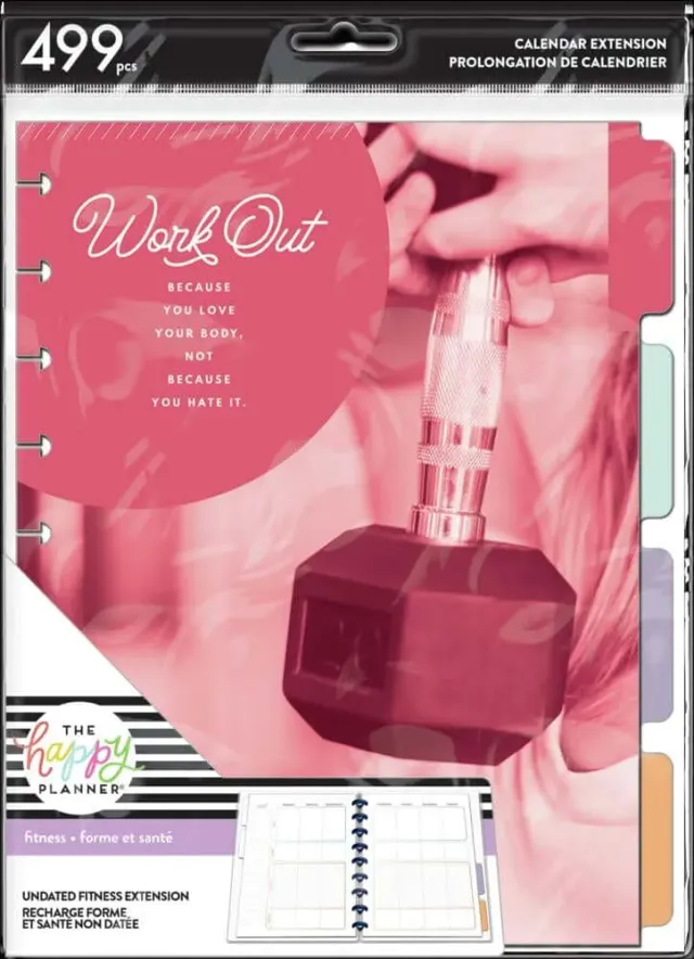 Happy Planner Reach New Heights extension Classic fitness 50 pages