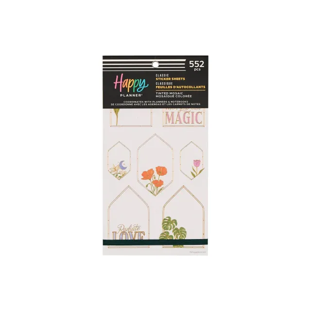Me & my big ideas Tinted Mosaic stickers value pack 30 feuilles