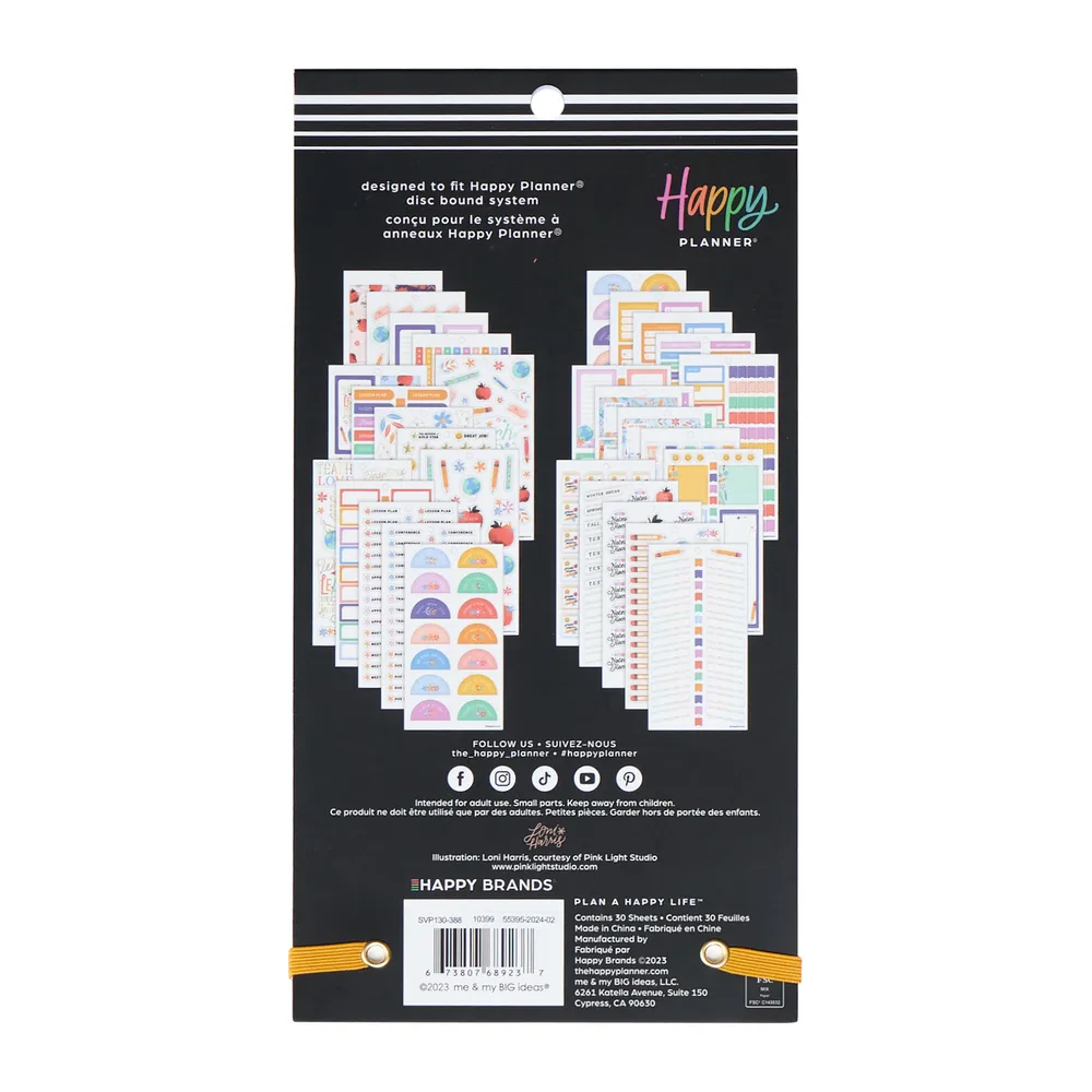 Happy Planner Classroom Brights stickers Big 811 enseignante