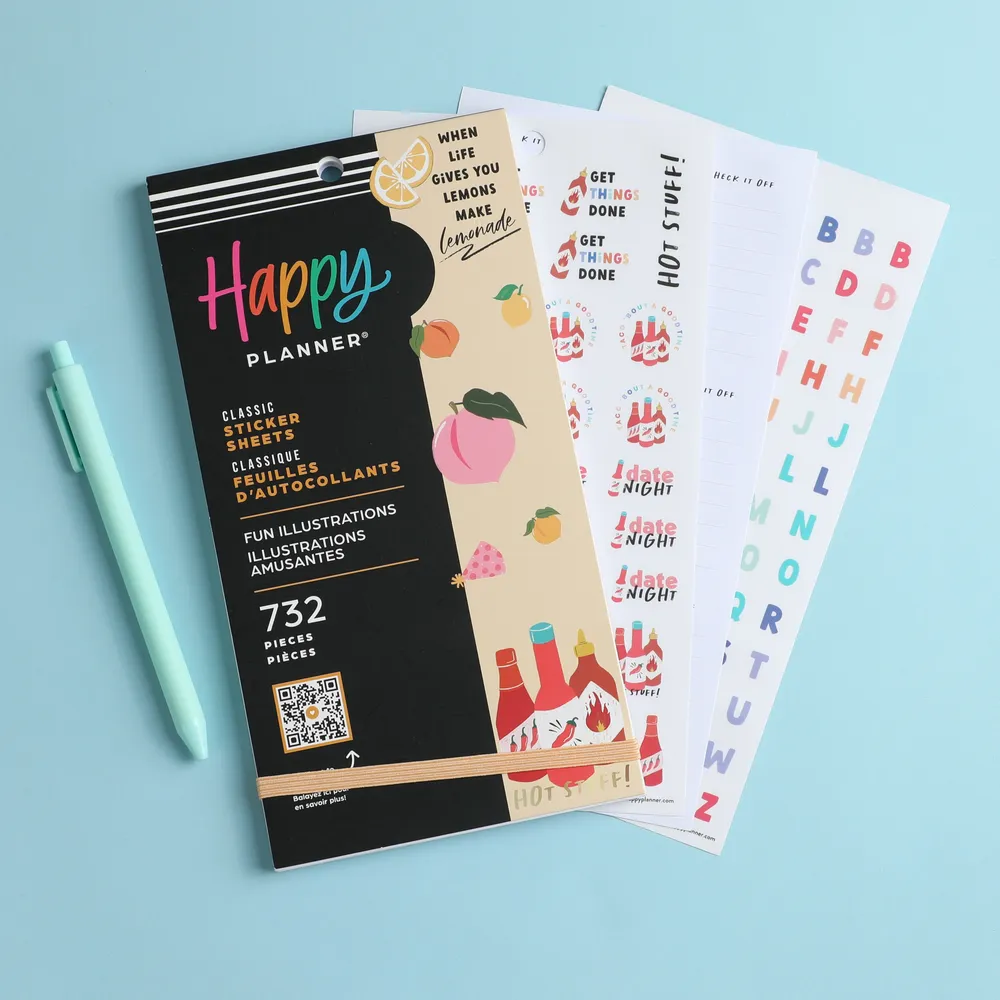 Happy Planner Fun Illustrations stickers Value Pack 30 feuilles 732
