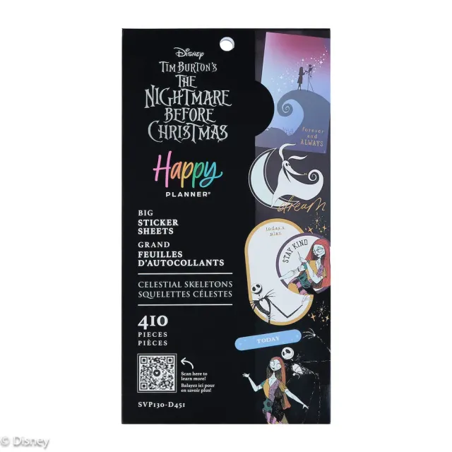 Happy Planner Disney Nightmare Christmas stickers Big 30 feuilles