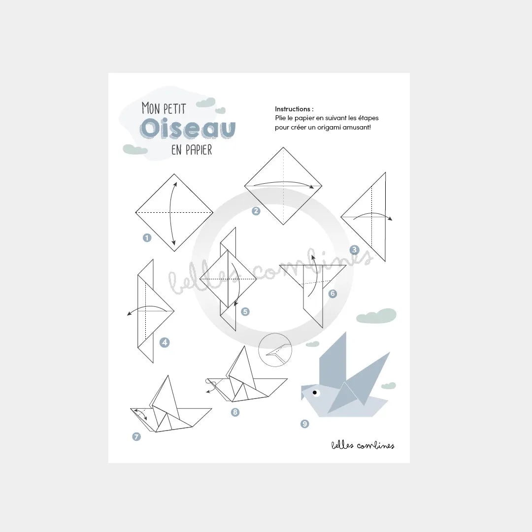 Les Belles Combines Mes petits animaux papier origami française