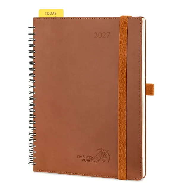 Poprun WELO7-27 agenda semainier 2027 souple marron