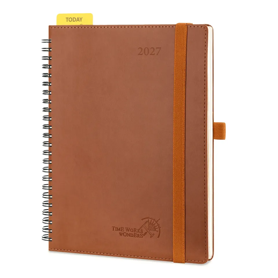 Poprun WELO7-27 agenda semainier 2027 souple marron