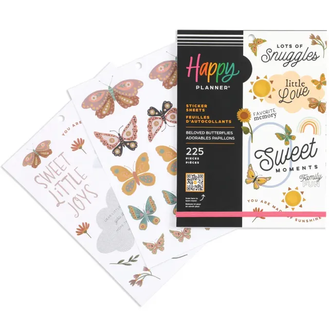 Happy Planner Beloved Butterflies Baby stickers 225 pièces papillon