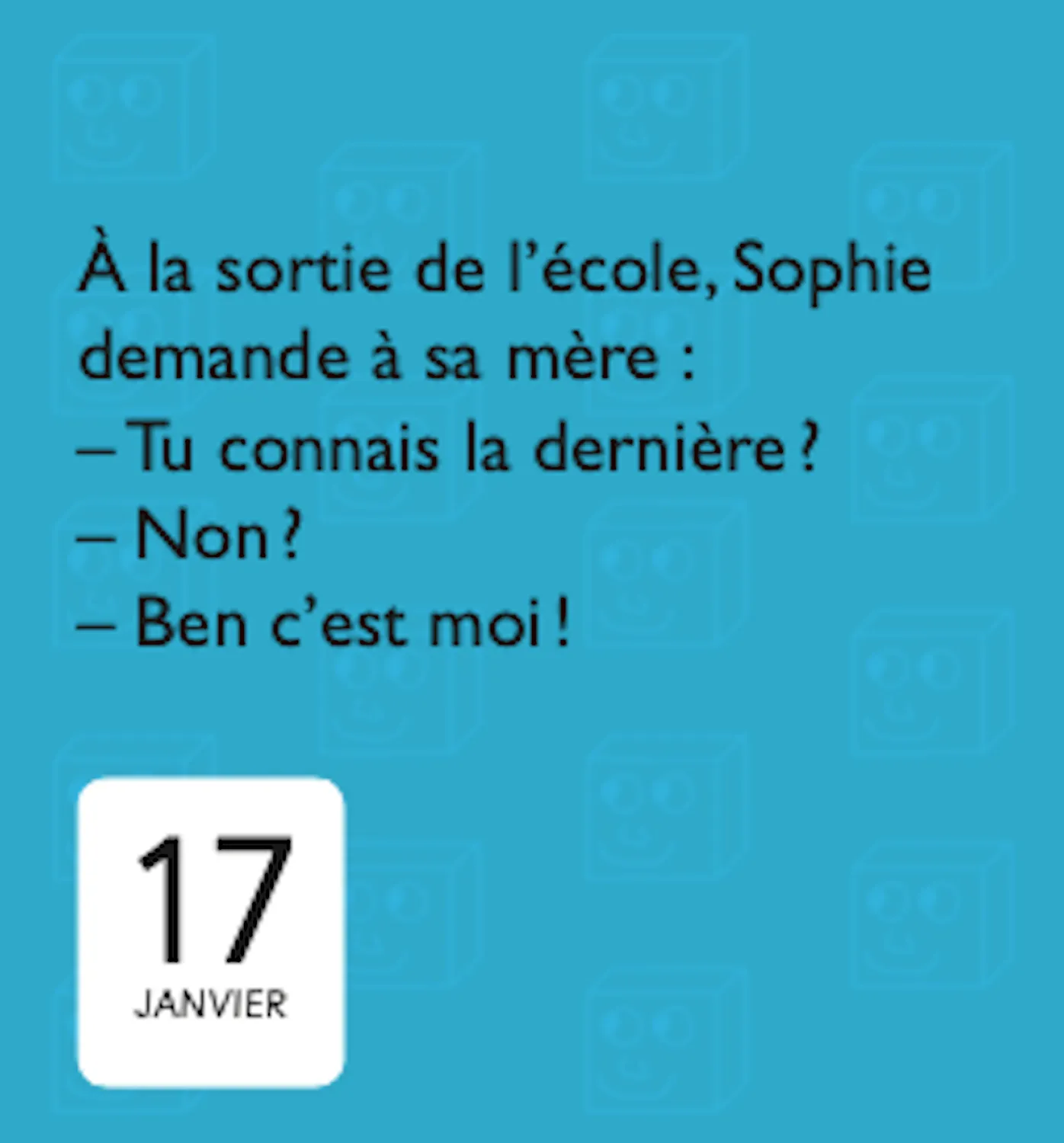 Frigobloc Mini 365 blagues poilantes mini calendrier enfant