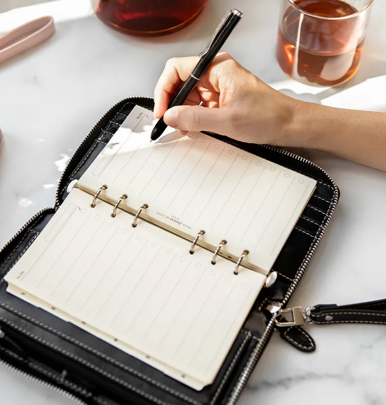 Filofax Malden Organiseur Personal zip noir