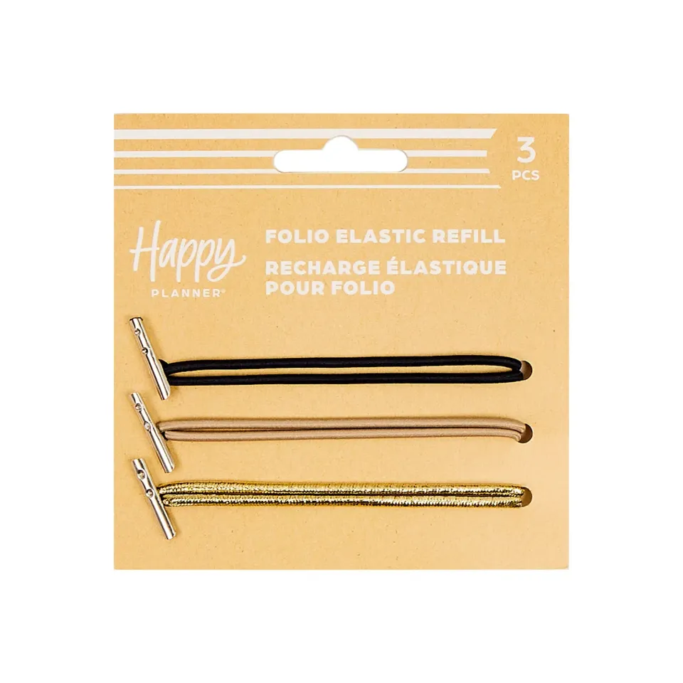 Happy Planner Neutrals élastiques folio A5 lot de 3