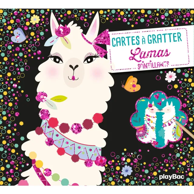 Frigobloc Cartes à gratter Lama pochette 5 cartes