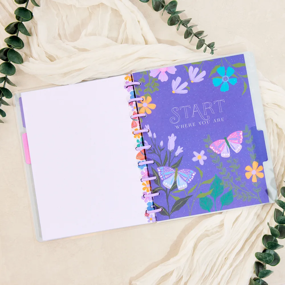 Happy Planner Midnight Botanical carnet Classic 60 feuilles checklist