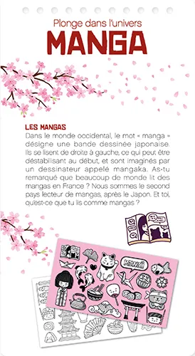 Frigobloc Mode Academy Manga carnet créatif 180 stickers bracelet