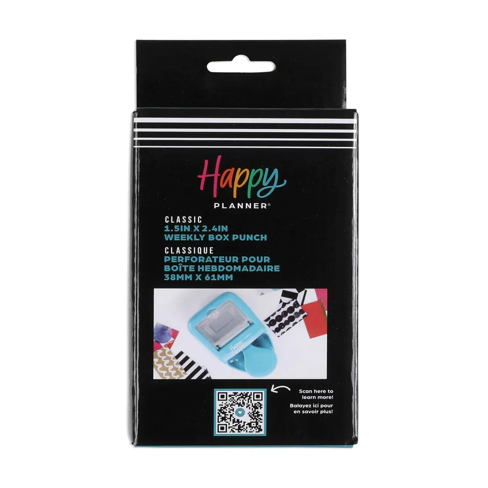 Happy Planner Classic Weekly Box perforatrice 38 x 61 mm