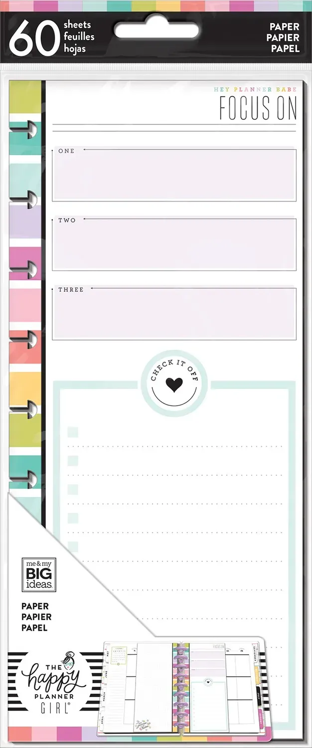 Happy Planner Planner Babe bloc demi-page classic 60 feuilles