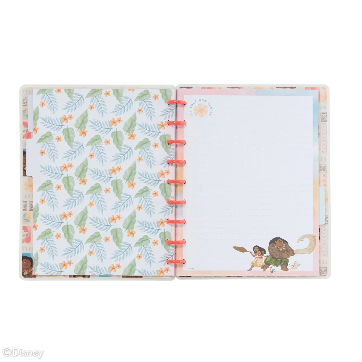 Happy Planner Disney Moana carnet pointillé ligné Classic 60 feuilles