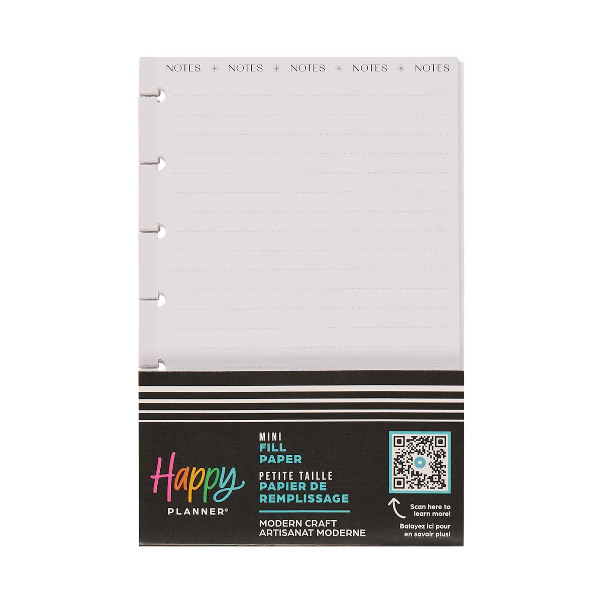 Happy Planner Modern Craft recharge mini pointillé ligné 40 feuilles