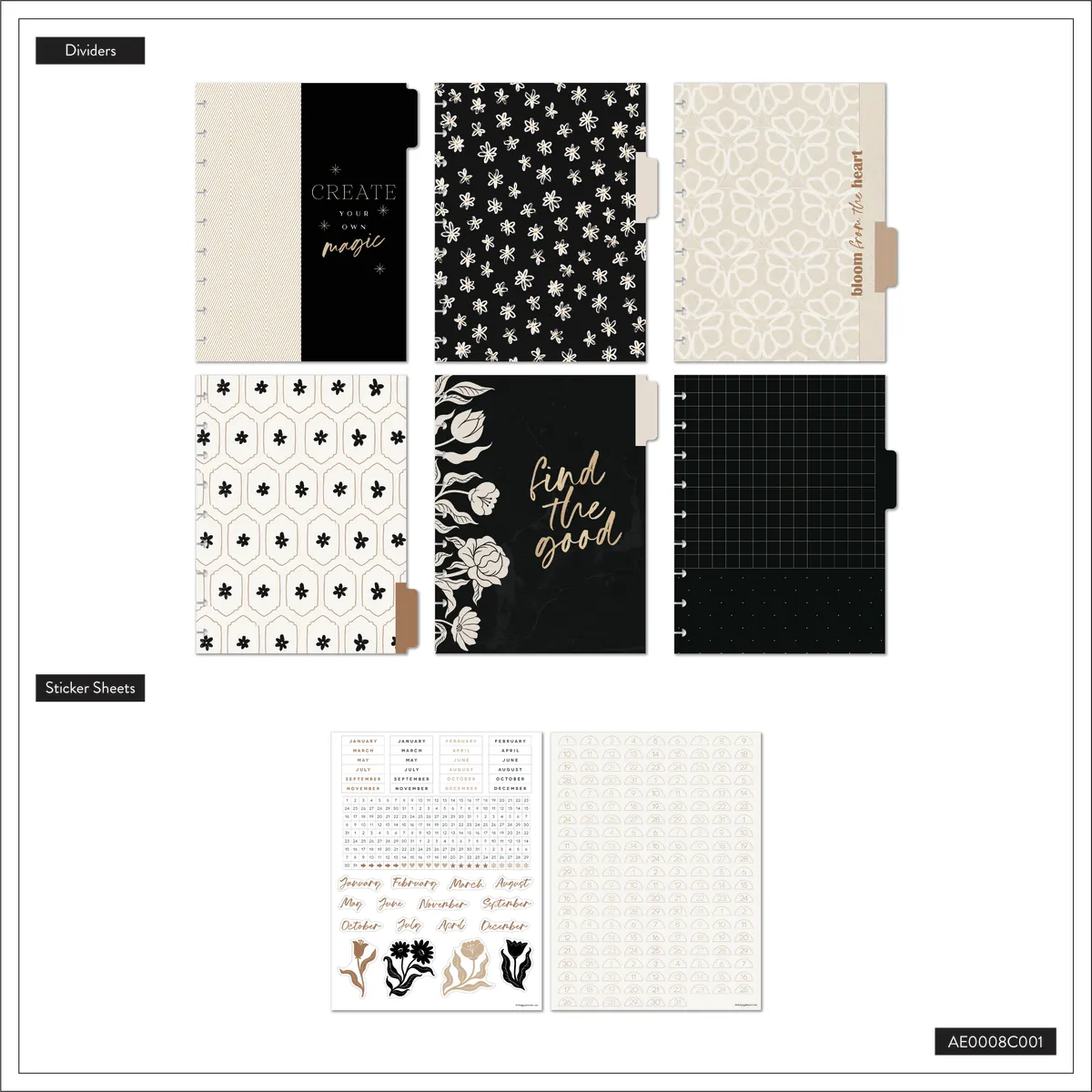 Happy Planner Modern Craft Classic extension 6 mois floral