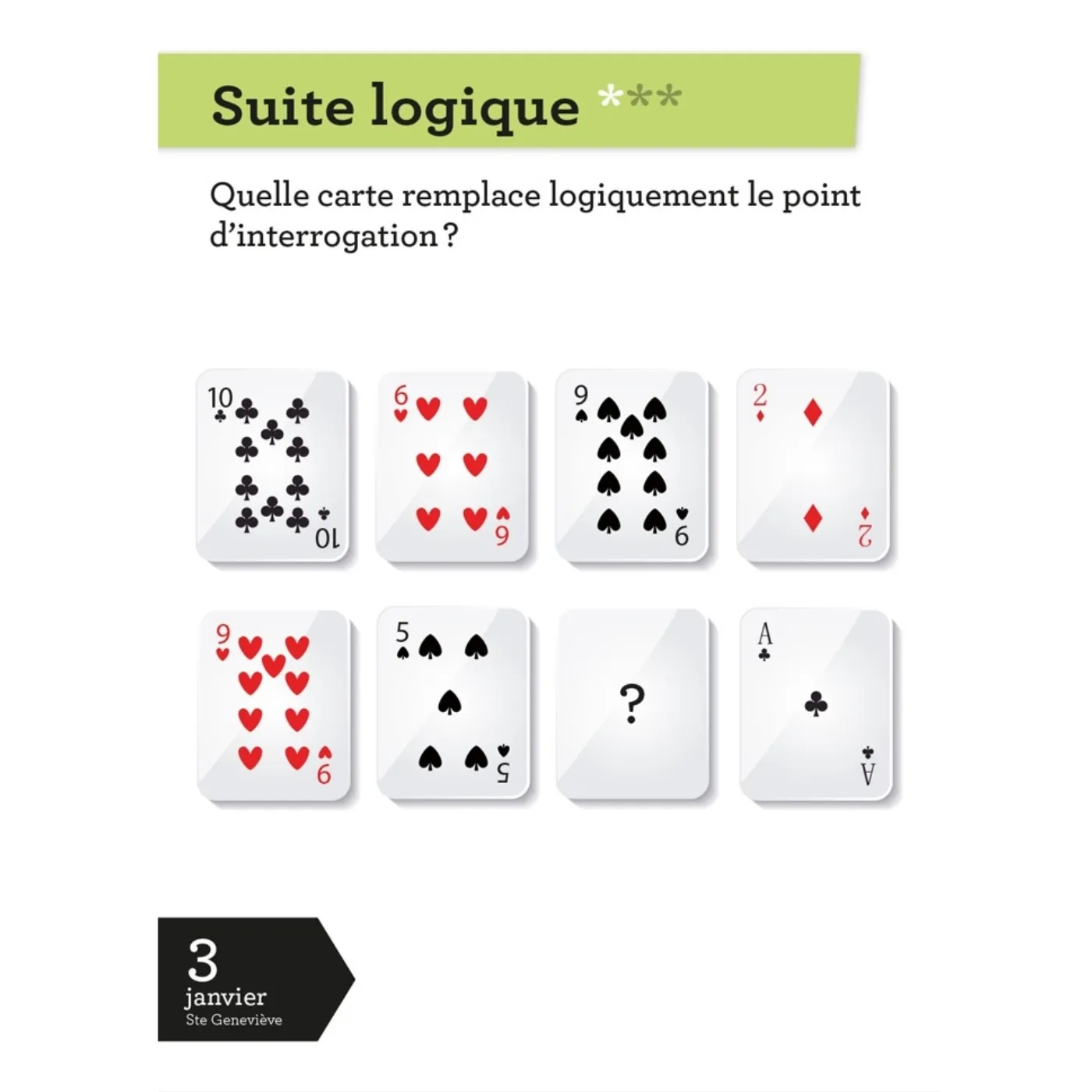 Frigobloc Jeux de Logique en 365 jours calendrier année à bloc énigmes