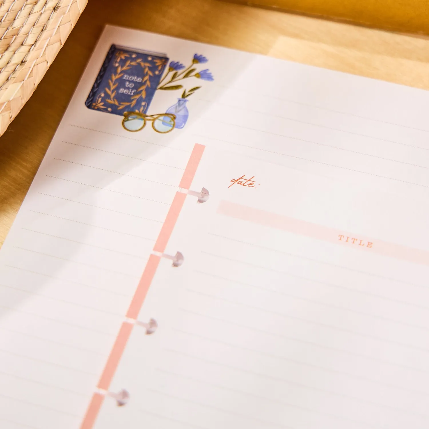 Happy Planner Cozy Reading recharge Classic 40 feuilles lecture