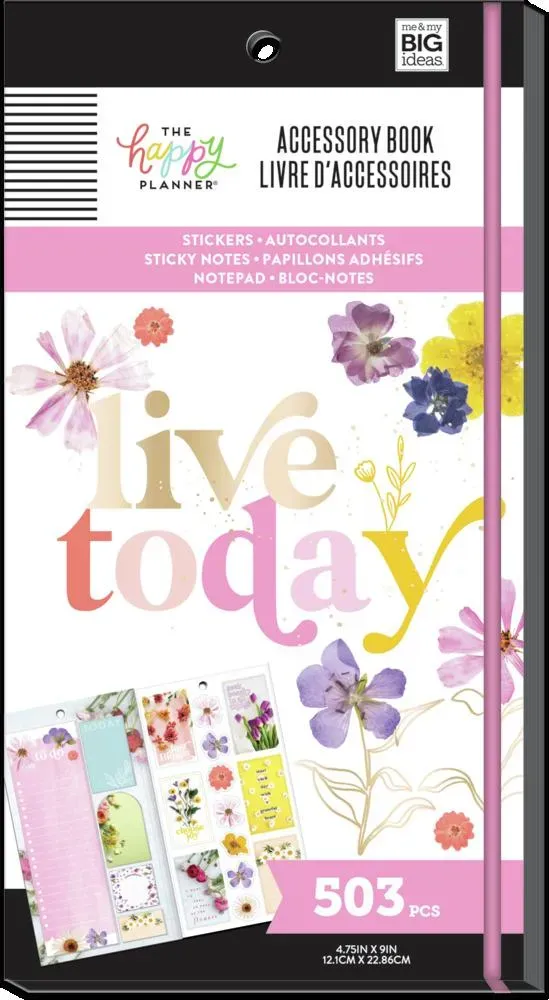 Happy Planner Pressed Florals accessoires 403 stickers fleurs