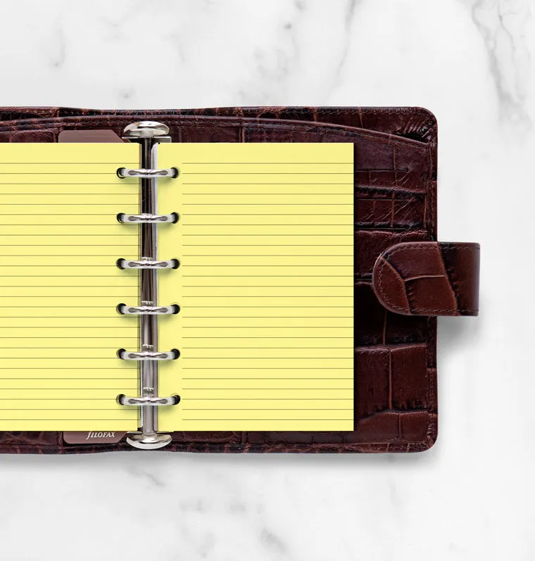 Filofax recharge lignée Pocket jaune 20 feuilles
