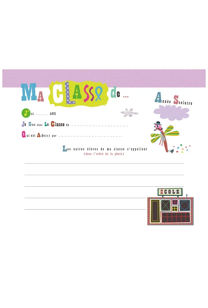 Frigobloc Mon album photos de classe maternelle primaire