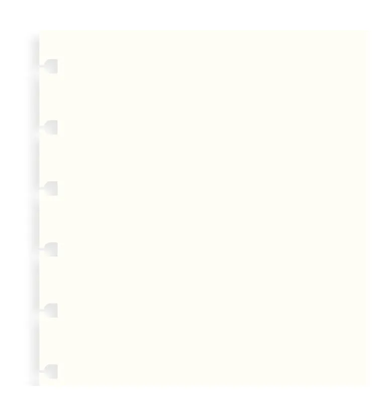 Filofax Notebook recharge feuilles blanches A5