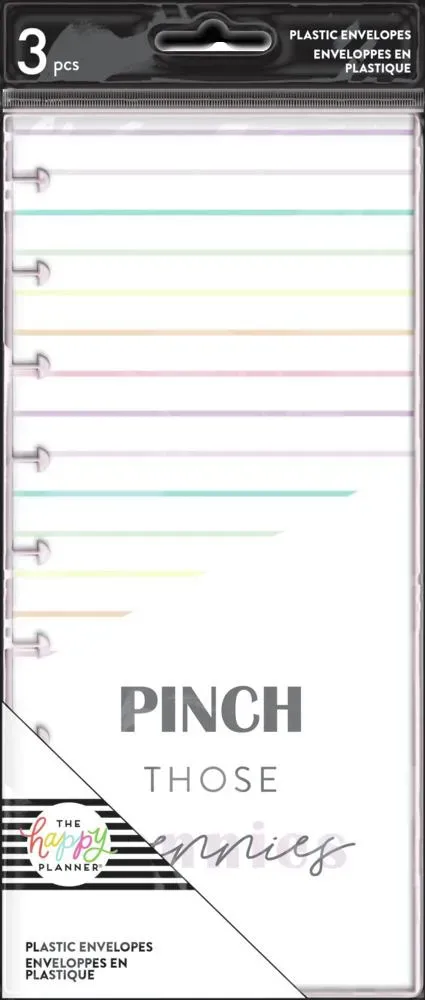 Happy Planner Bright Budget pochettes Classic lot de 3
