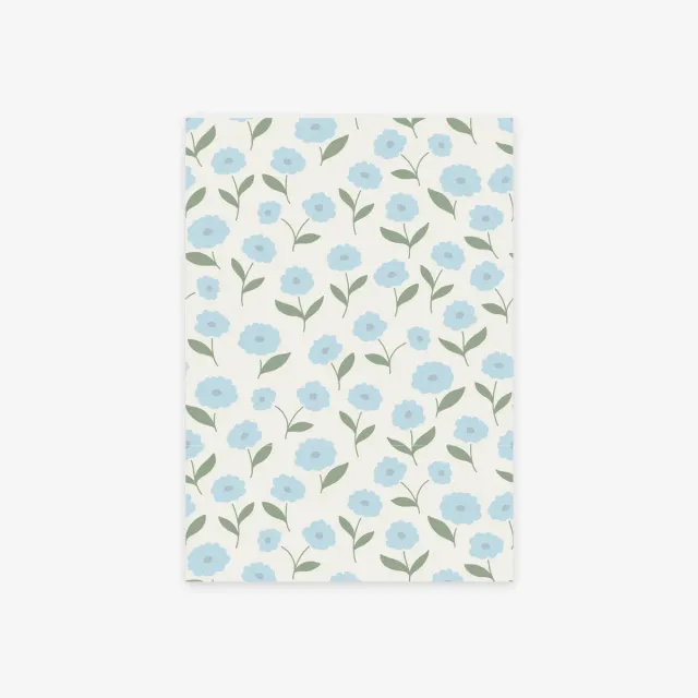Kartotek Scrapbooking Paper papier A5 dusty blue flower bleu