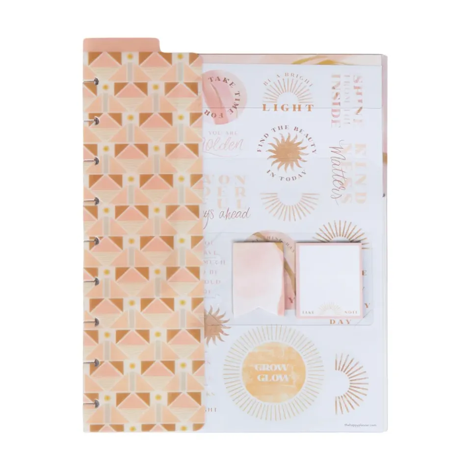 Happy Planner Golden Hour Classic kit accessoires soleil