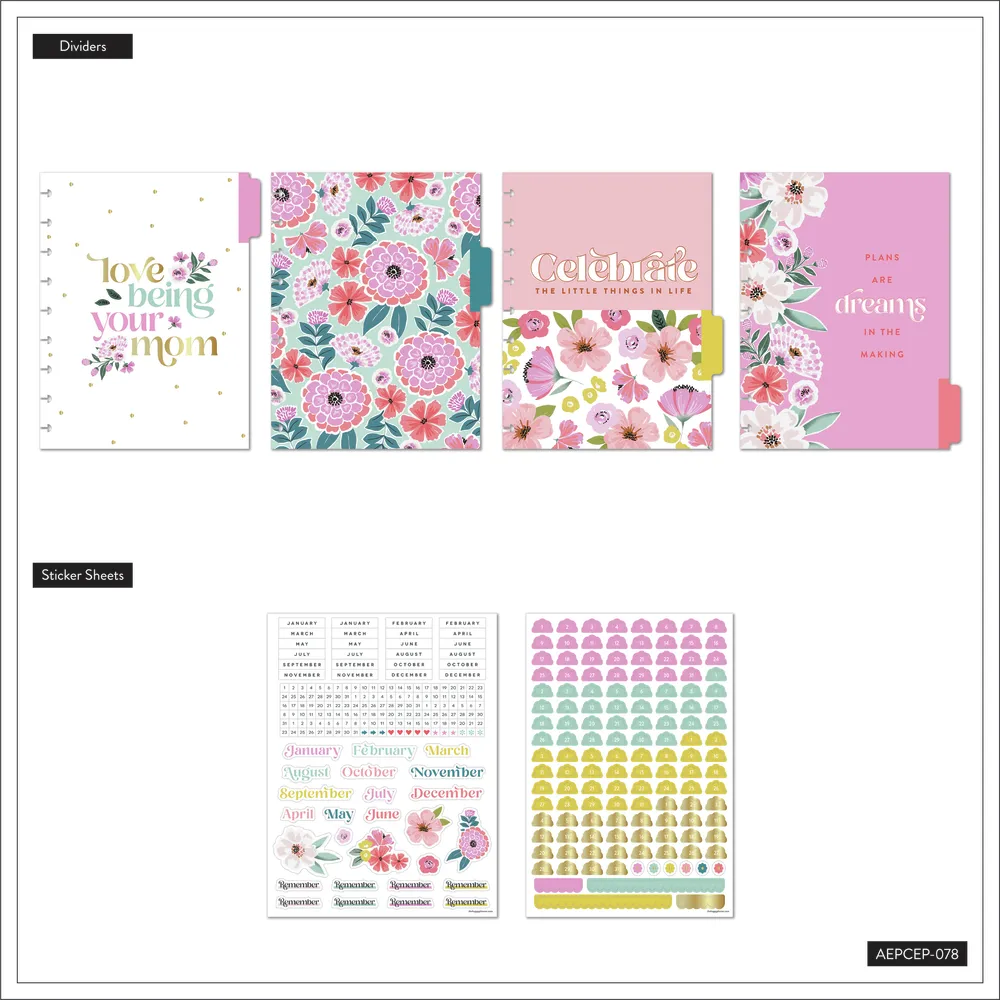 Happy Planner Mom's Fresh Bouquet extension 4 mois Classic