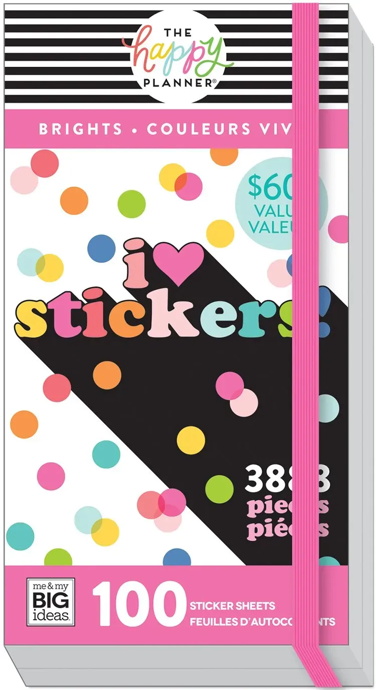 Me & my big ideas Brights stickers mega pack 100 feuilles 3888