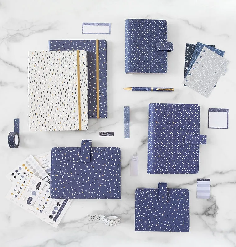 Filofax Indigo set washi tape bleu 3 rouleaux
