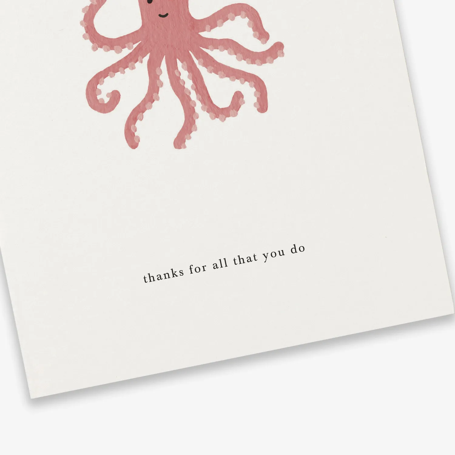 Kartotek Octopus carte remerciement pieuvre